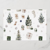 Invitation En Aluminium Deux photos Arbre de Noël moderne (Verso)