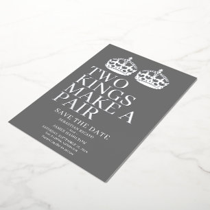 Invitation En Aluminium Deux Rois Font Un Mariage Gay Pair