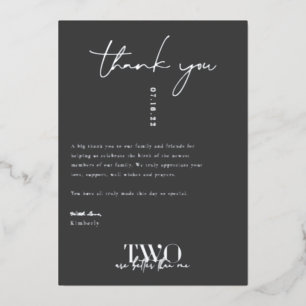 Invitation En Aluminium Deux sont meilleurs qu'un MERCI BABY SHOWER