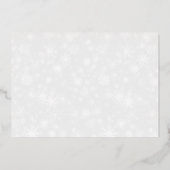 Invitation En Aluminium Diamante Snowflake & Blue Ribbon Mariage d'hiver (Verso)