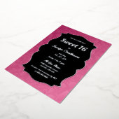 Invitation En Aluminium Diamants roses doux 16 (Rotation)