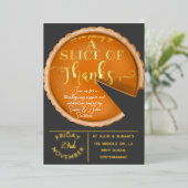 Invitation En Aluminium Dîner bénévole de la tarte à la citrouille de Than (Debout devant)