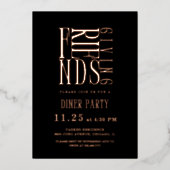 Invitation En Aluminium Dîner d'action (Recto)