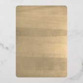 Invitation En Aluminium Dîner d'action de grâces aux Feuilles d'or (Verso)