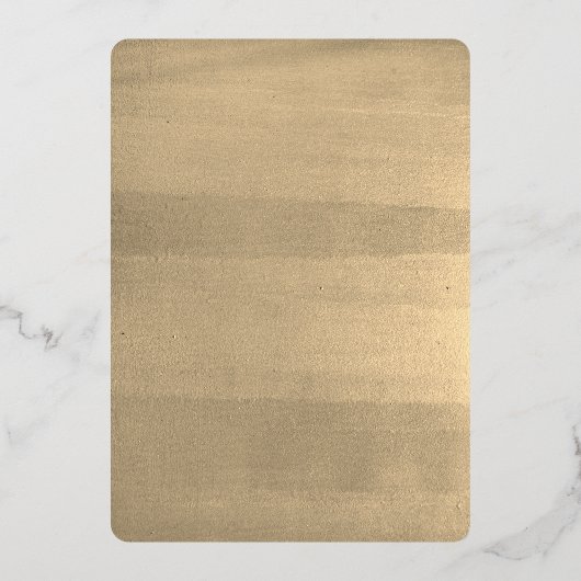 Invitation En Aluminium Dîner d'action de grâces aux Feuilles d'or (Verso)