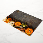 Invitation En Aluminium Dîner d'amitié Citrouilles (Rotation)