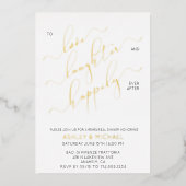 Invitation En Aluminium Dîner de répétition Black White Gold (Recto)