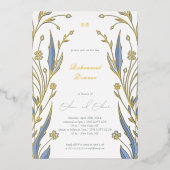 Invitation En Aluminium Dîner de répétition Bleu Buttercup (Recto)