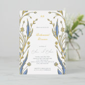 Invitation En Aluminium Dîner de répétition Bleu Buttercup (Debout devant)