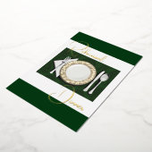 Invitation En Aluminium Dîner de répétition Cadre Émeraude Vert Émeraude (Rotation)