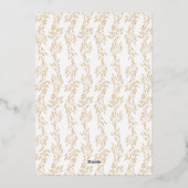 Invitation En Aluminium Dîner de répétition classique Monogram Gold Crest (Verso)