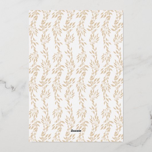 Invitation En Aluminium Dîner de répétition classique Monogram Gold Crest (Verso)