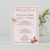 Invitation En Aluminium Dîner De Répétition De Fleurs De Tulipes (Debout devant)