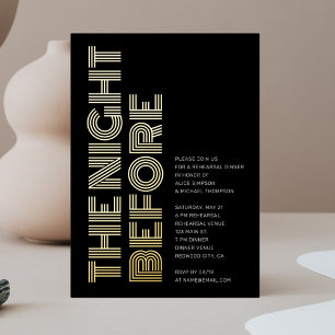 Invitation En Aluminium Dîner de répétition Gras Rétro