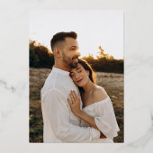 Invitation En Aluminium Dîner de répétition mariage en or rose vif (Verso)