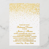 Invitation En Aluminium Dîner de répétition Mariage Glam Confetti (Recto)