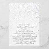 Invitation En Aluminium Dîner de répétition Mariage Glam Confetti (Recto)