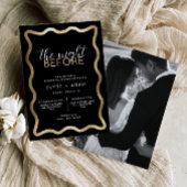 Invitation En Aluminium Dîner de répétition noire