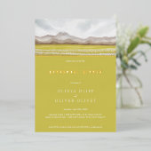 Invitation En Aluminium Dîner de répétition Prairies en fleurs (Debout devant)