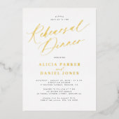 Invitation En Aluminium Dîner de simulation de feuille d'or (Recto)