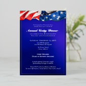 Invitation En Aluminium Dîner d'unité démocratique 2025 Collecte de fonds  (Debout devant)