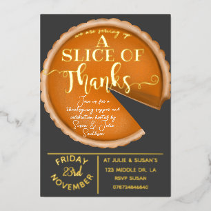 Invitation En Aluminium Dîner événementiel de volontaires pour la tarte à 