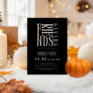 Invitation En Aluminium Dîner moderne de Friendsgiving
