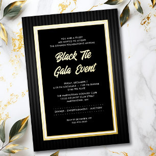 Invitation En Aluminium Dîner professionnel en tenue de soirée dorée