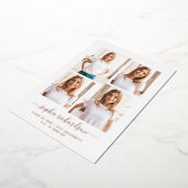 Invitation En Aluminium Diplômé 2023 | Mise en page de collage multiphoto  (Rotation)