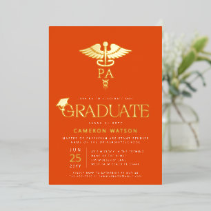 Invitation En Aluminium Diplômé assistant de médecin École de PA Promotion