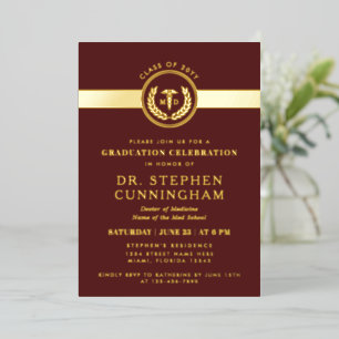 Invitation En Aluminium Diplômé de la faculté de médecine moderne MD