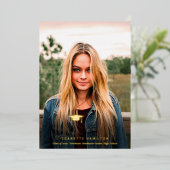 Invitation En Aluminium Diplôme de la photo avant/arrière du script arrond (Debout devant)