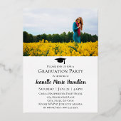 Invitation En Aluminium Diplôme de la photo avant/arrière du script arrond (Verso)