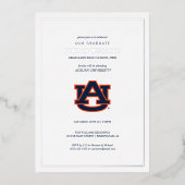 Invitation En Aluminium Diplômé de l'Université d'Auburn | Auburn Tigers (Recto)