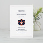 Invitation En Aluminium Diplômé de l'Université d'Auburn | Auburn Tigers (Debout devant)