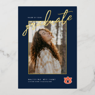 Invitation En Aluminium Diplômé de l'Université d'Auburn – Tigers d'Auburn