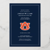 Invitation En Aluminium Diplômé de l'Université d'Auburn – Tigers d'Auburn (Recto)
