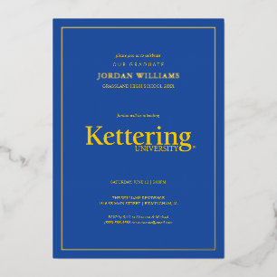 Invitation En Aluminium Diplômé de l'Université Kettering