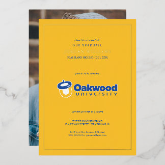 Invitation En Aluminium Diplômé de l'Université Oakwood