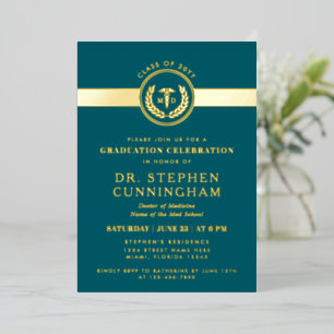 Invitation En Aluminium Diplômé de médecine moderne MD Diplôme de médecine