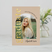 Invitation En Aluminium Diplôme de photo d'arc moderne (Debout devant)