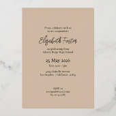 Invitation En Aluminium Diplôme de photo d'arc moderne (Verso)