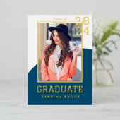 Invitation En Aluminium Diplôme de photo moderne  (Debout devant)