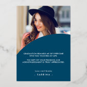 Invitation En Aluminium Diplôme de photo moderne  (Verso)