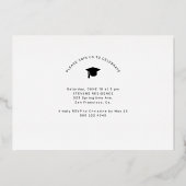 Invitation En Aluminium Diplôme de photo moderne élégant 2025 (Verso)