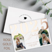 Invitation En Aluminium Diplôme de photo moderne élégant 2025