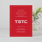 Invitation En Aluminium Diplômé de Texas State Technical College (Debout devant)