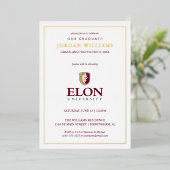 Invitation En Aluminium Diplômé d'Elon (Debout devant)