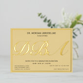 Invitation En Aluminium Diplômé d'or Tan DBA (Debout devant)