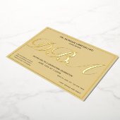 Invitation En Aluminium Diplômé d'or Tan DBA (Rotation)